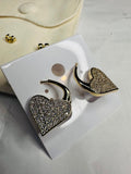 Eternal Glow Pave Heart Statement Hoop Earrings